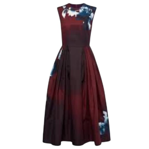 Erdem Floral cotton faille midi dress Size 4 UK, XS US NEW - Picture 3 of 11